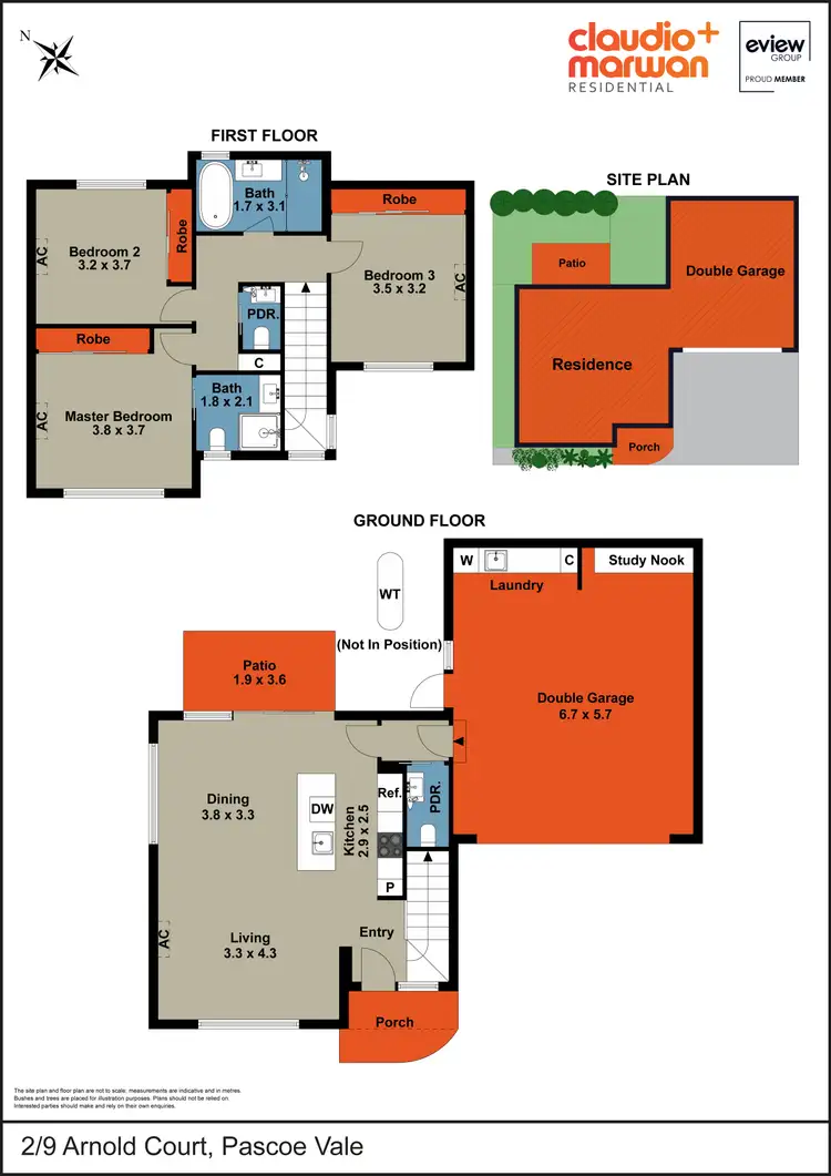 Floorplan of Homely townhouse listing, 2/9 Arnold Court, Pascoe Vale VIC 3044
