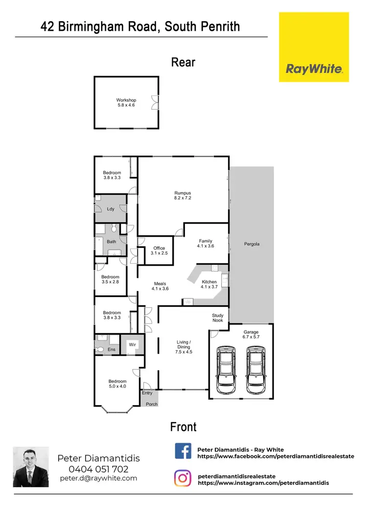 Floorplan of Homely house listing, 42 Birmingham Road, South Penrith NSW 2750
