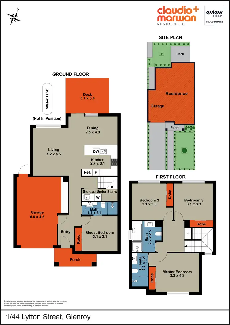 Floorplan of Homely townhouse listing, 1/44 Lytton Street, Glenroy VIC 3046