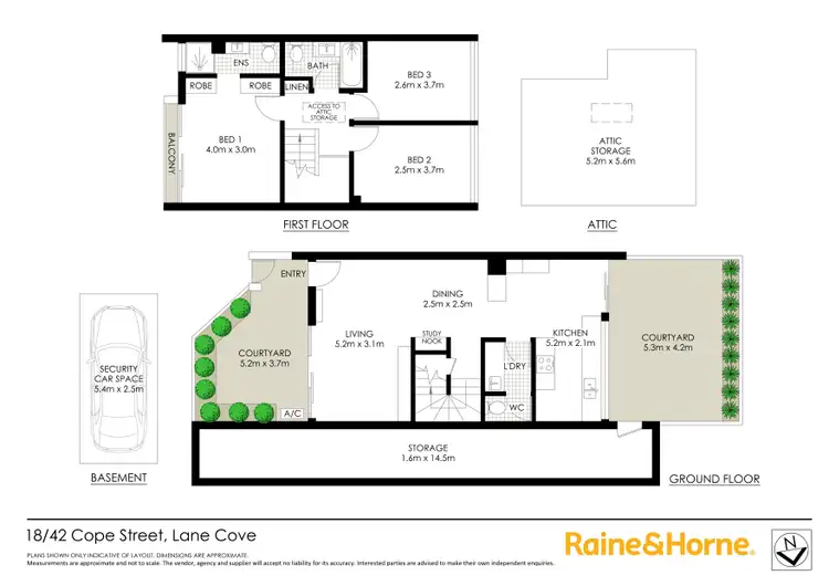 Floorplan of Homely townhouse listing, 18/42 Cope Street, Lane Cove NSW 2066