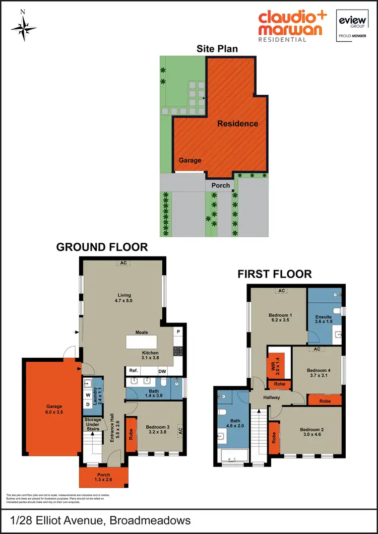 Floorplan of Homely townhouse listing, 1/28 Elliott Avenue, Broadmeadows VIC 3047