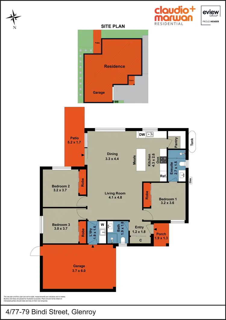 Floorplan of Homely unit listing, 4/77-79 Bindi Street, Glenroy VIC 3046