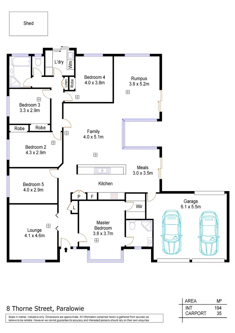 Floorplan of Homely house listing, 8 Thorne Street, Paralowie SA 5108