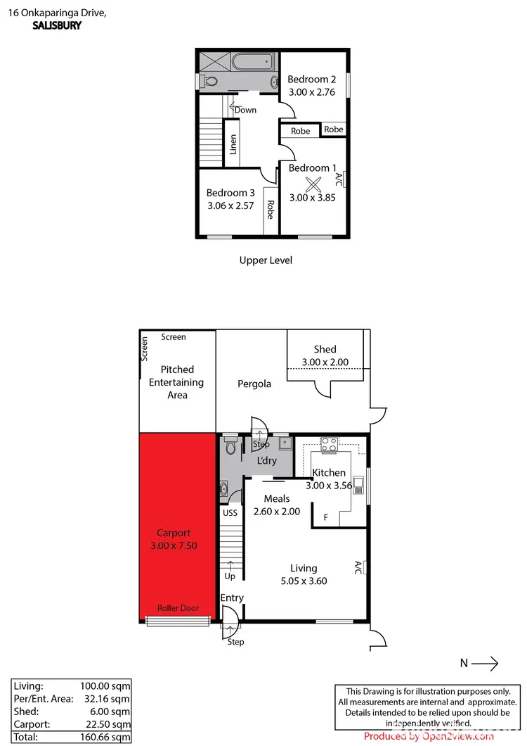 Floorplan of Homely townhouse listing, 16 Onkaparinga Drive, Salisbury SA 5108