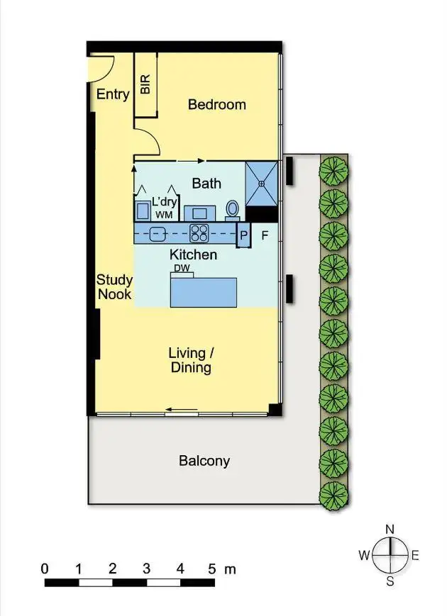 Floorplan of Homely apartment listing, 608/39 Racecourse Road, North Melbourne VIC 3051