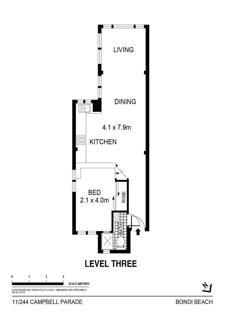 Floorplan of Homely apartment listing, 11/244 Campbell Parade, Bondi Beach NSW 2026
