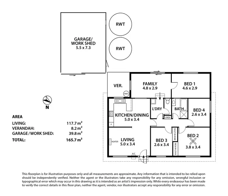 Floorplan of Homely house listing, 14 Ameroo Avenue, Milang SA 5256