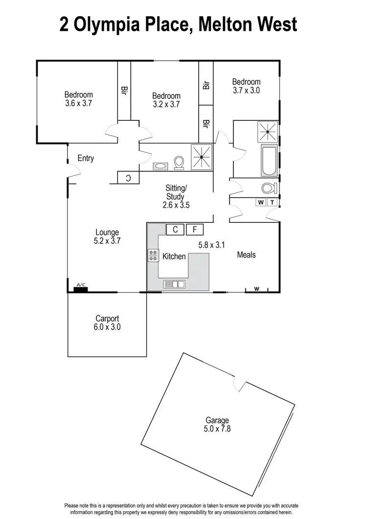 Floorplan of Homely house listing, 2 Olympia Place, Melton West VIC 3337