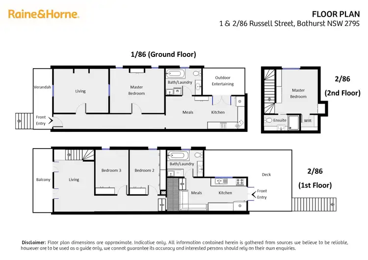 Floorplan of Homely house listing, 1&2/86 Russell Street, Bathurst NSW 2795