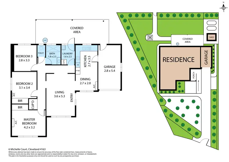 Floorplan of Homely house listing, 6 Michelle Court, Cleveland QLD 4163