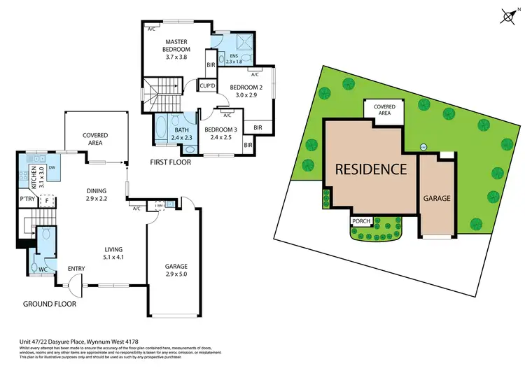 Floorplan of Homely townhouse listing, 47/22 Dasyure Place, Wynnum West QLD 4178