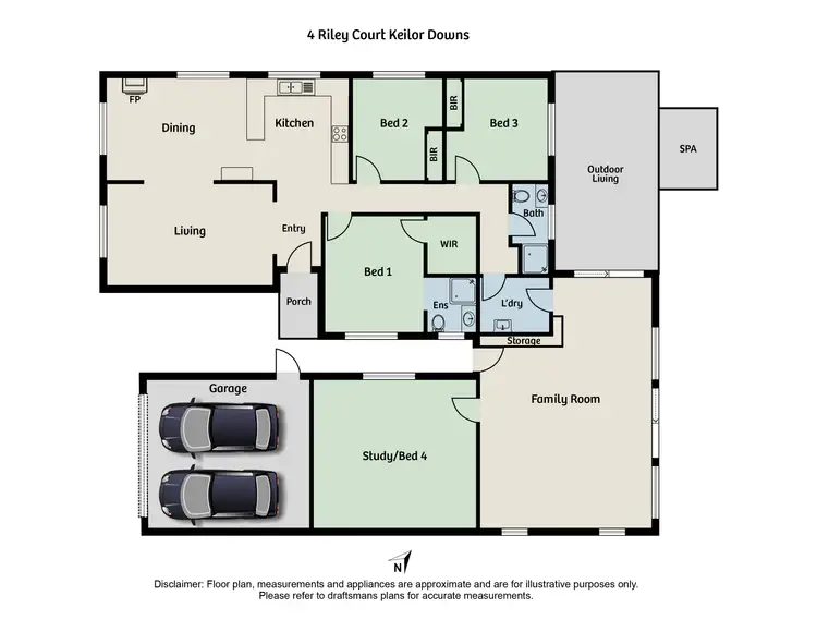 Floorplan of Homely house listing, 4 Riley Court, Keilor Downs VIC 3038