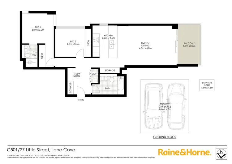 Floorplan of Homely apartment listing, C501/27 Little Street, Lane Cove NSW 2066