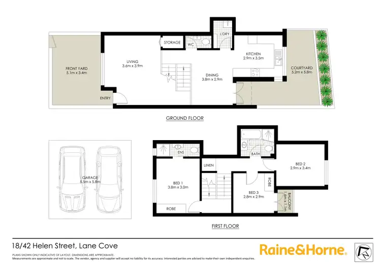 Floorplan of Homely townhouse listing, 18/42 Helen Street, Lane Cove NSW 2066