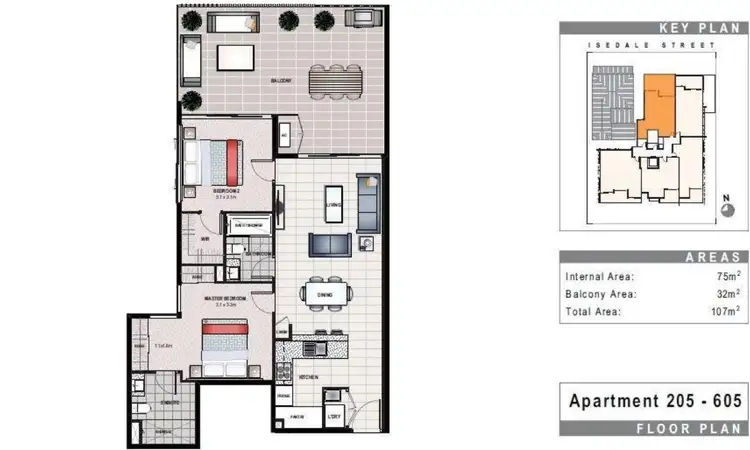Floorplan of Homely unit listing, 405/13-15 Isedale Street, Wooloowin QLD 4030