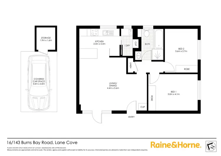 Floorplan of Homely apartment listing, 16/143 Burns Bay Road, Lane Cove NSW 2066