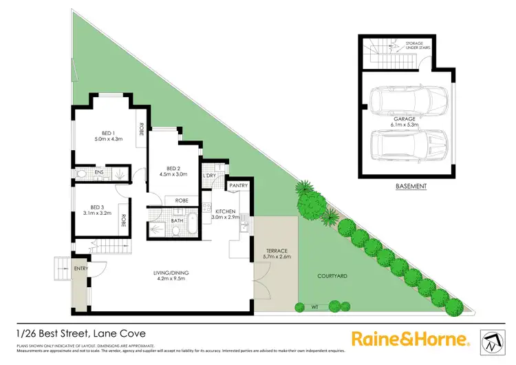 Floorplan of Homely townhouse listing, 1/26 Best Street, Lane Cove NSW 2066