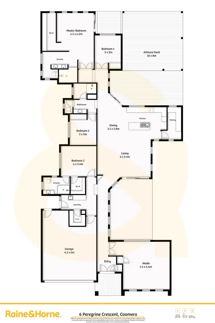 Floorplan of Homely house listing, 6 Peregrine Crescent, Coomera QLD 4209