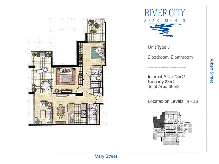 Floorplan of Homely unit listing, 1403/79 Albert Street, Brisbane City QLD 4000