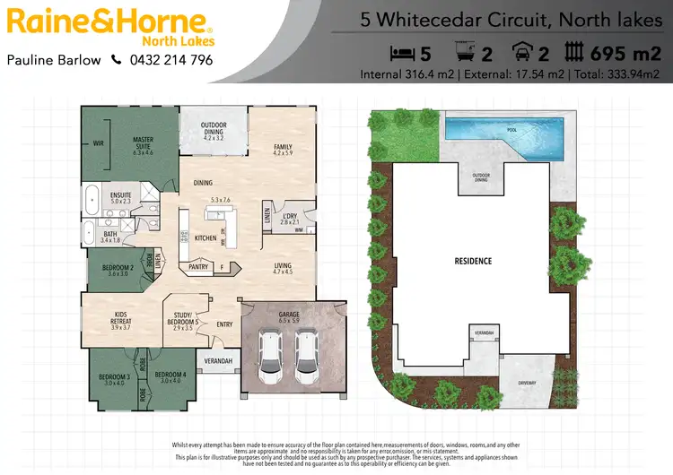 Floorplan of Homely house listing, 5 Whitecedar Circuit, North Lakes QLD 4509