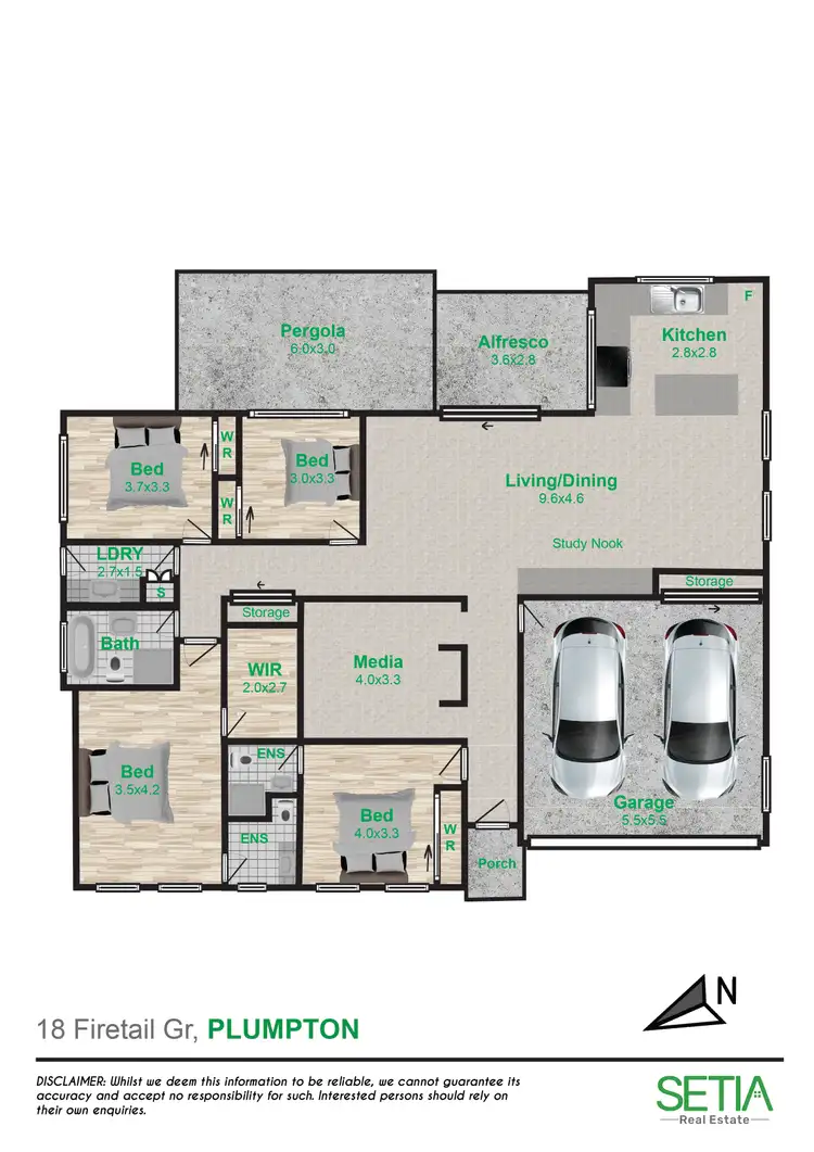 Floorplan of Homely house listing, 18 Firetail Grove, Plumpton NSW 2761