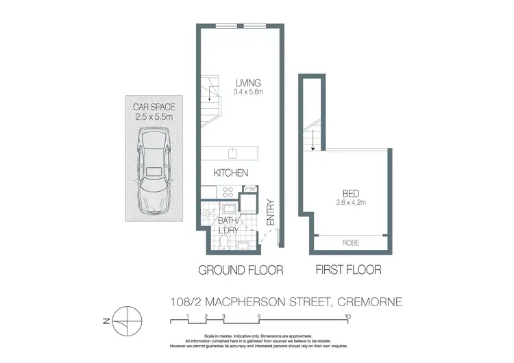 Floorplan of Homely apartment listing, 108/2 Macpherson Street, Cremorne NSW 2090