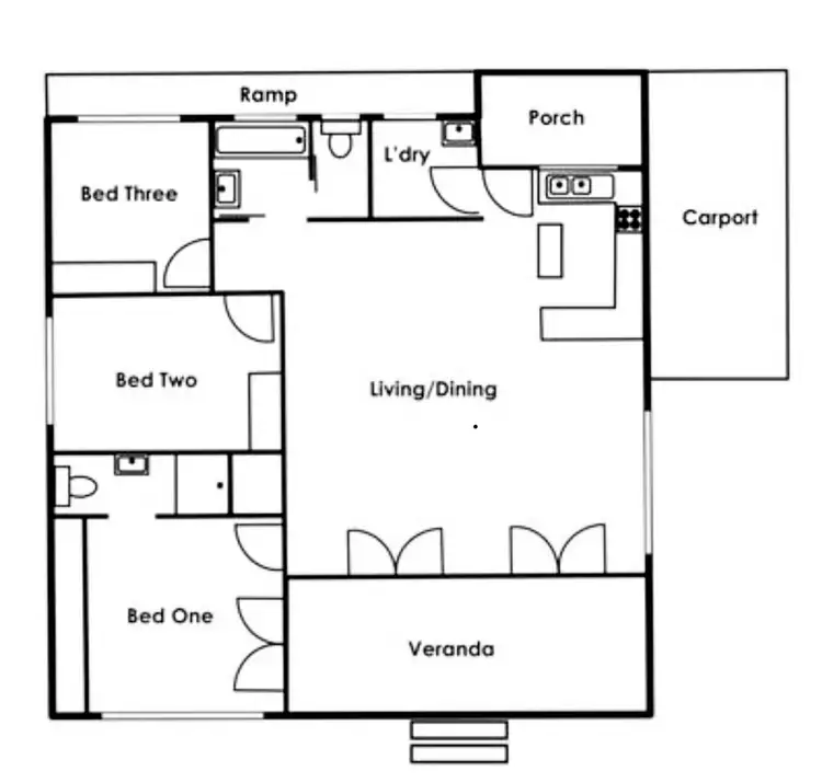 Floorplan of Homely unit listing, 2/14 Coral Drive, Port Douglas QLD 4877