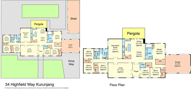 Floorplan of Homely house listing, 34 Highfield Way, Kurunjang VIC 3337