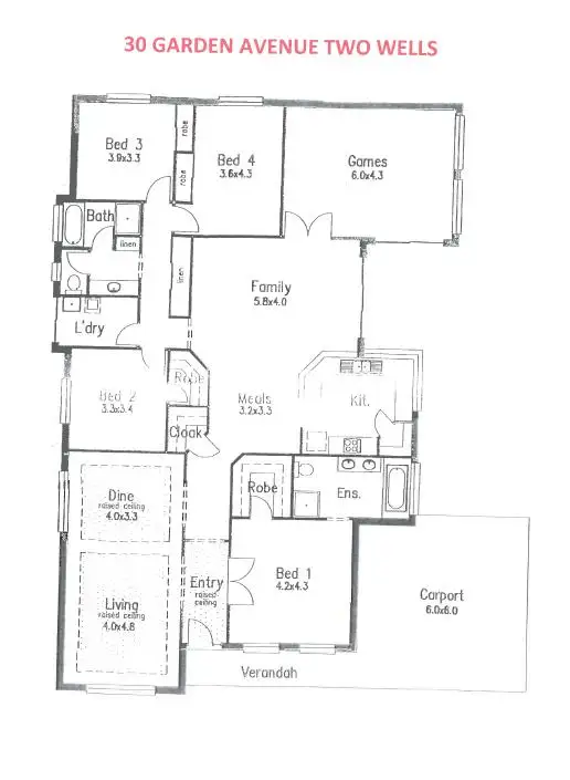 Floorplan of Homely house listing, 30 Garden Avenue, Two Wells SA 5501