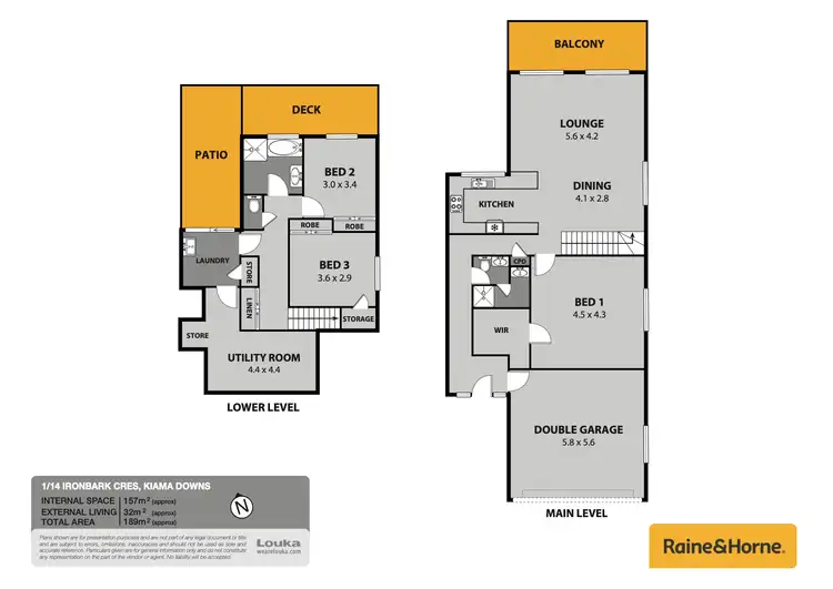 Floorplan of Homely semi-detached listing, 14 Ironbark Crescent, Kiama Downs NSW 2533