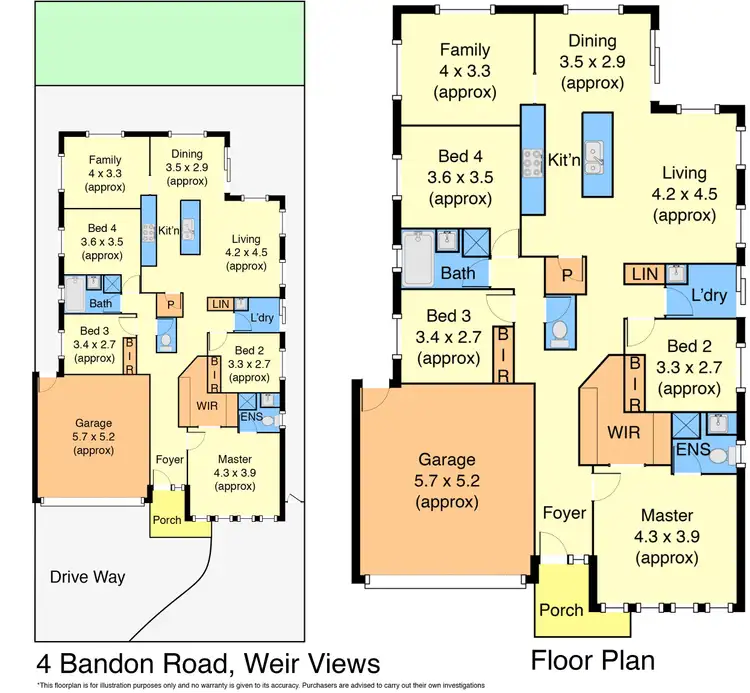 Floorplan of Homely house listing, 4 Bandon Road, Weir Views VIC 3338