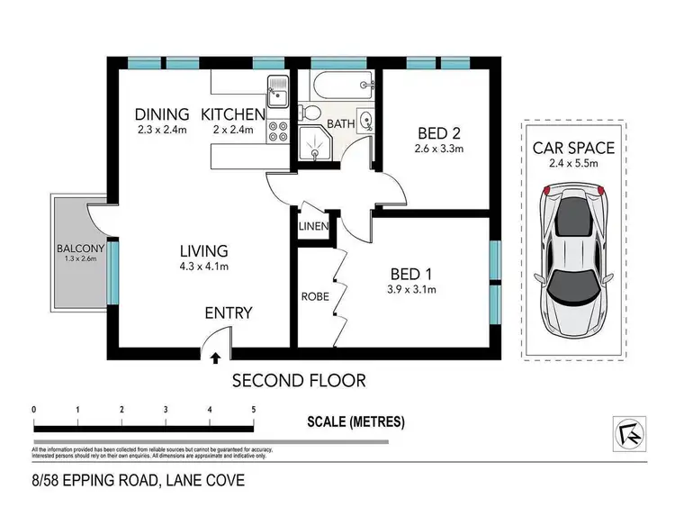 Floorplan of Homely apartment listing, 8/58 Epping Road, Lane Cove NSW 2066
