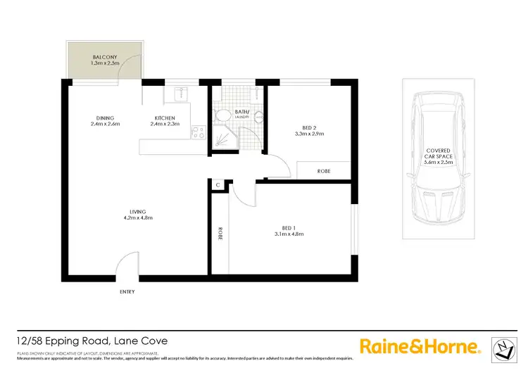 Floorplan of Homely apartment listing, 12/58 Epping Road, Lane Cove NSW 2066
