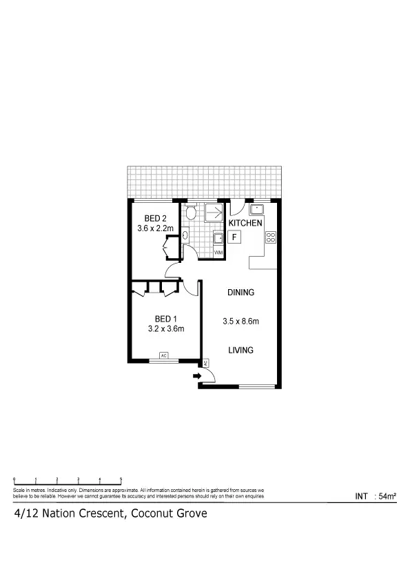 Floorplan of Homely unit listing, 4/12 Nation Crescent, Coconut Grove NT 810
