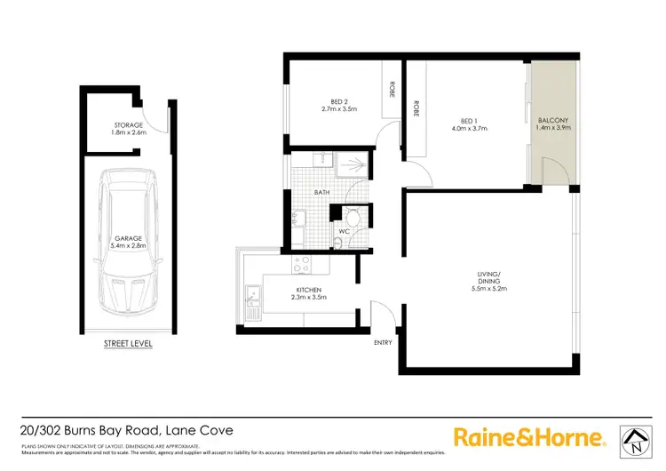 Floorplan of Homely apartment listing, 20/302 Burns Bay Road, Lane Cove NSW 2066