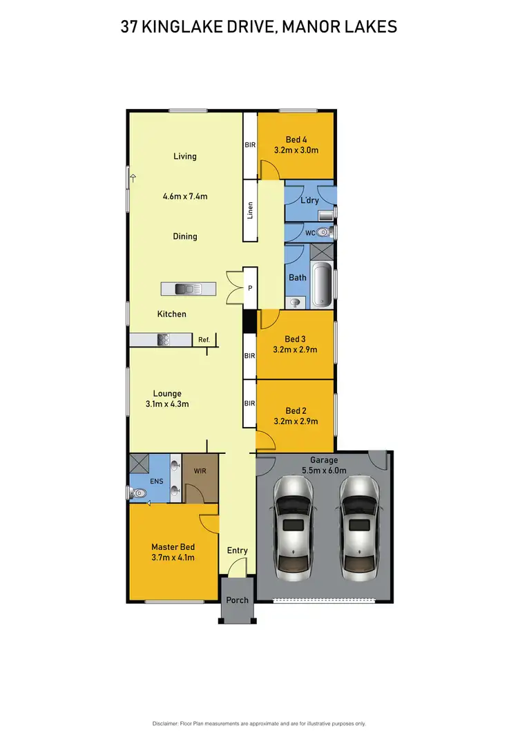 Floorplan of Homely house listing, 37 Kinglake Drive, Manor Lakes VIC 3024