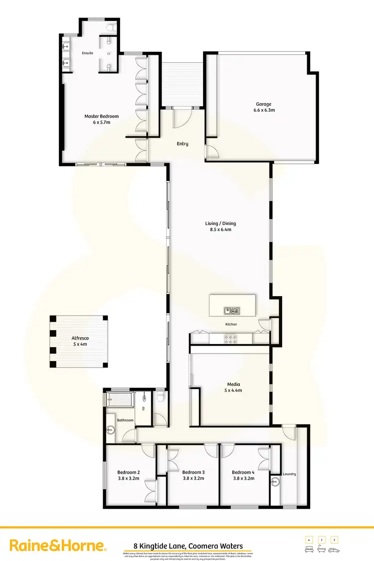 Floorplan of Homely house listing, 8 Kingtide Lane, Coomera Waters QLD 4209
