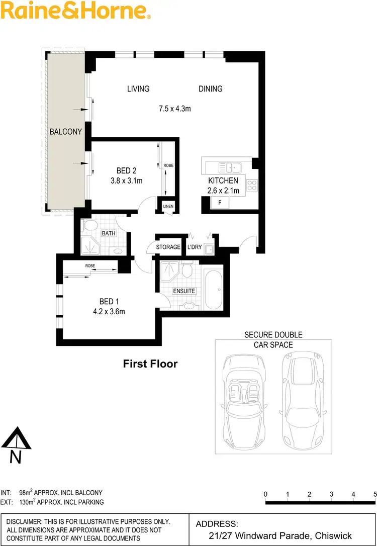 Floorplan of Homely unit listing, 21/27 Windward Parade, Chiswick NSW 2046