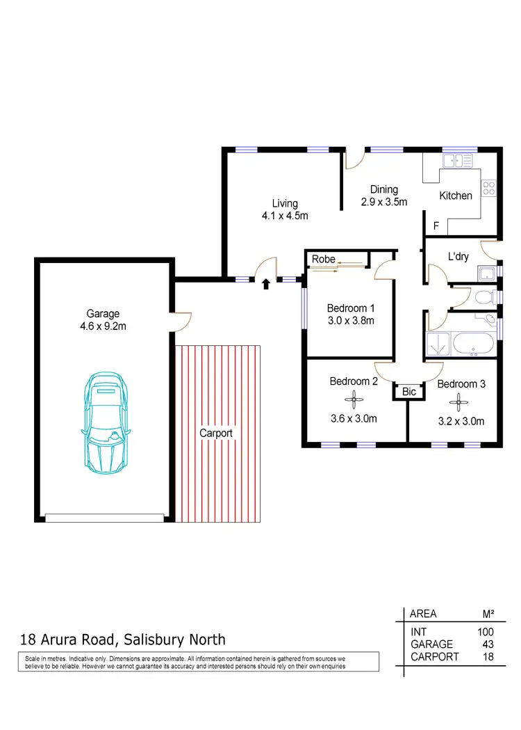 Floorplan of Homely house listing, 18 Arura Road, Salisbury North SA 5108