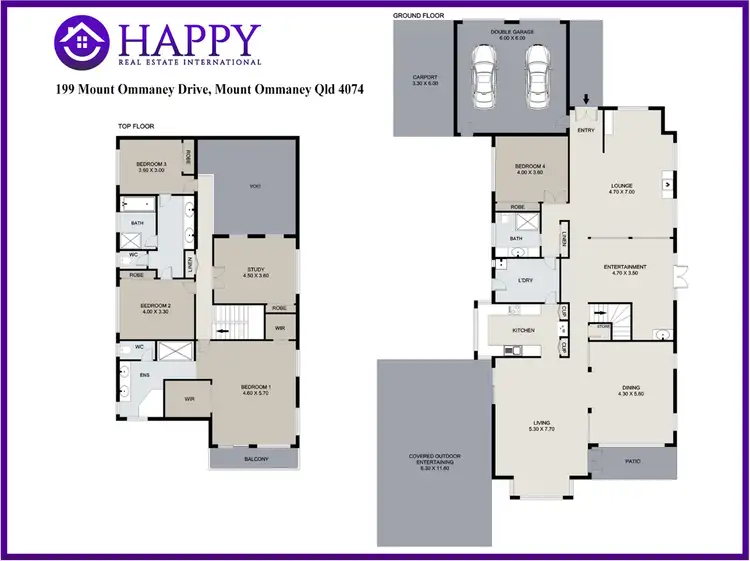 Floorplan of Homely house listing, 199 Mount Ommaney Drive, Mount Ommaney QLD 4074