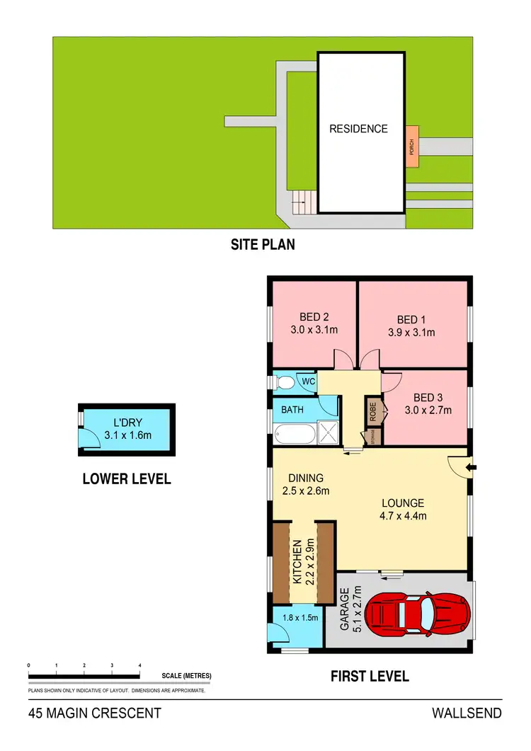 Floorplan of Homely house listing, 45 Magin Crescent, Wallsend NSW 2287