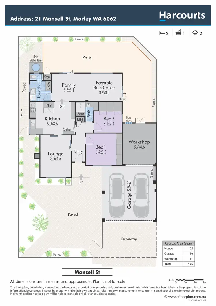 Floorplan of Homely house listing, 21 Mansell Street, Morley WA 6062