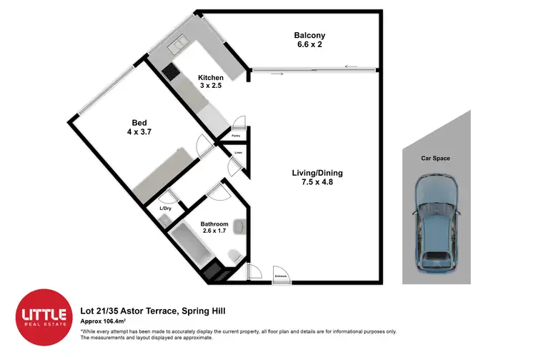 Floorplan of Homely apartment listing, 503/35 Astor Terrace, Spring Hill QLD 4000