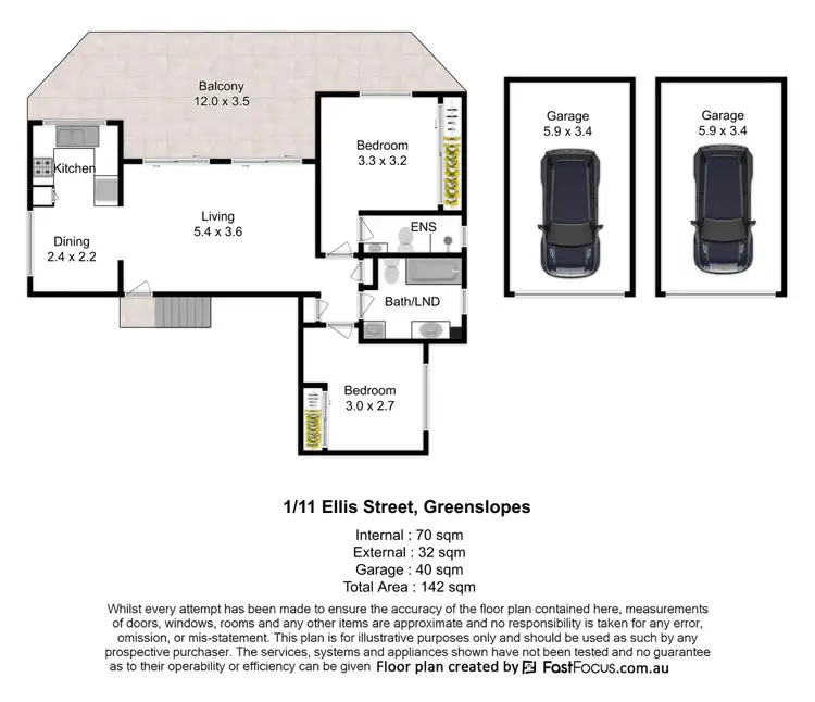 Floorplan of Homely unit listing, 1/11 Ellis Street, Stones Corner QLD 4120