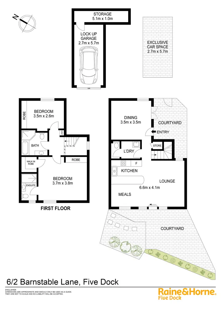 Floorplan of Homely townhouse listing, 6/2 Barnstaple Lane, Five Dock NSW 2046