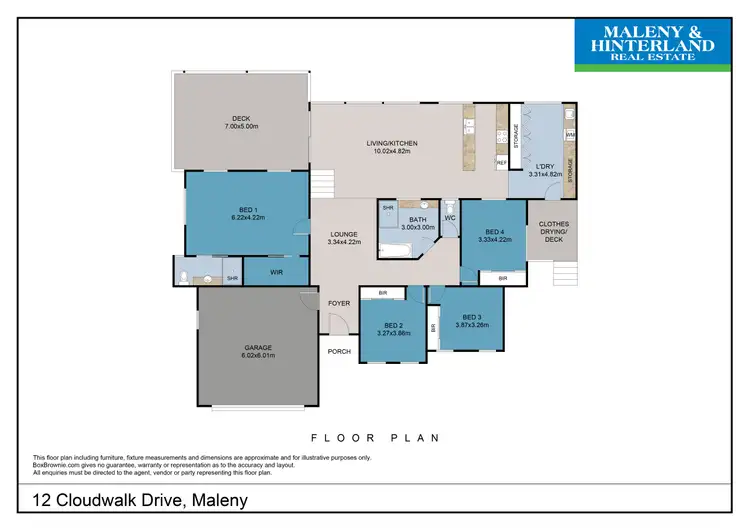 Floorplan of Homely house listing, 12 Cloudwalk Drive, Maleny QLD 4552