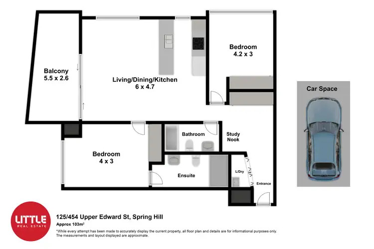 Floorplan of Homely apartment listing, 125/454 Upper Edward Street, Spring Hill QLD 4000