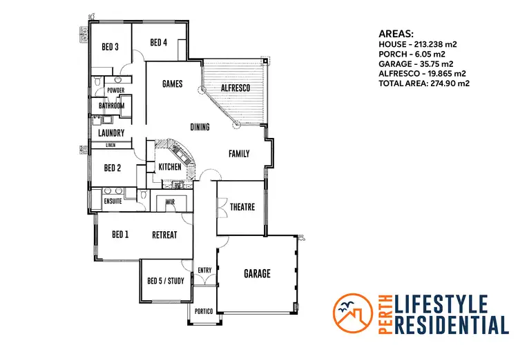 Floorplan of Homely house listing, 6 Livonia Place, Two Rocks WA 6037