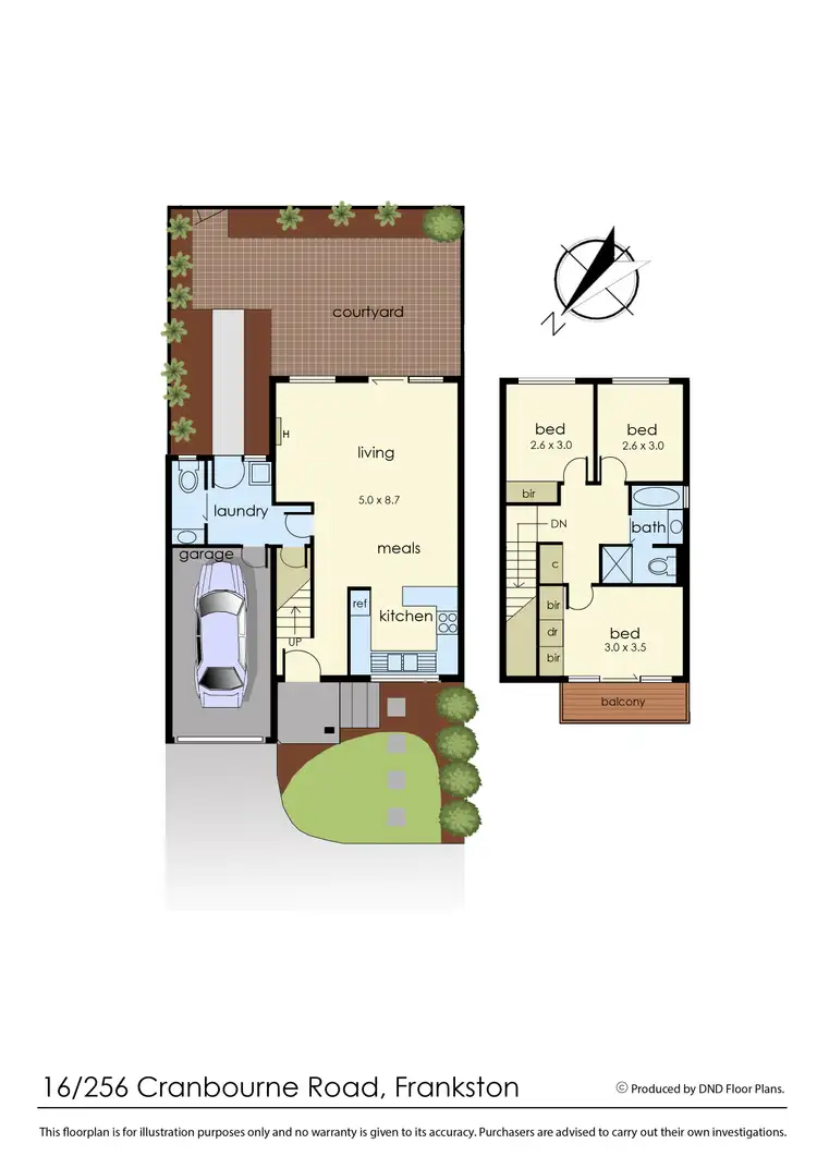 Floorplan of Homely townhouse listing, 16/256 Cranbourne Road, Frankston VIC 3199