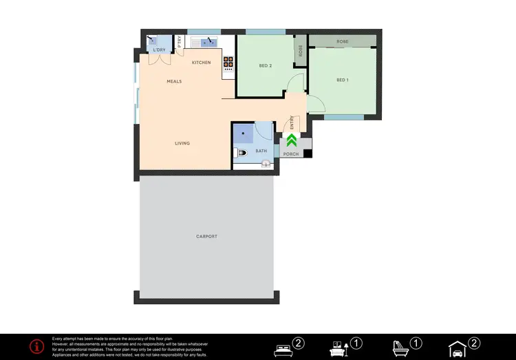 Floorplan of Homely unit listing, 4/6 Gordon Court, Glenroy VIC 3046